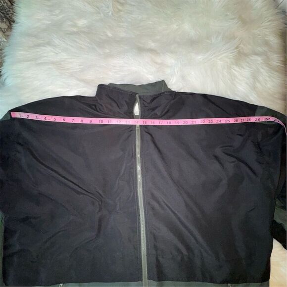 Bill Blass Vintage Men's XL Green Black Windbreaker Jacket Full Zip Casual - Picture 10 of 11